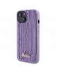 Guess iPhone 15 Hülle Case Cover Sequin Script Metal Violet