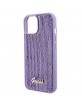 Guess iPhone 15 Hülle Case Cover Sequin Script Metal Violet