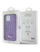 Guess iPhone 15 Hülle Case Cover Sequin Script Metal Violet