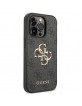 Guess iPhone 15 Pro Max Case Cover Big Metal Logo 4G Gray