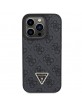Guess iPhone 15 Pro Max Case Cover 4G Triangle Rhinestone Diamond Black