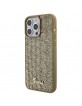 Guess iPhone 15 Pro Max Case Cover Disco Script Metal Gold