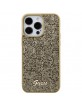 Guess iPhone 15 Pro Max Hülle Case Cover Disco Script Metal Gold