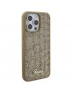 Guess iPhone 15 Pro Max Hülle Case Cover Disco Script Metal Gold