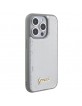 Guess iPhone 15 Pro Max Hülle Case Cover Sequin Script Metal Silber