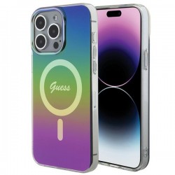 Guess iPhone 15 Pro Case Cover Iridescent MagSafe Multicolor