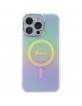 Guess iPhone 15 Pro Case Cover Iridescent MagSafe Turquoise