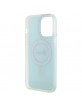 Guess iPhone 15 Pro Case Cover Iridescent MagSafe Turquoise