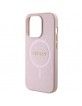 Guess iPhone 15 Pro Case Cover MagSafe Saffiano Pink