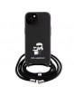 Karl Lagerfeld iPhone 15 Case Saffiano Karl Choupette Black