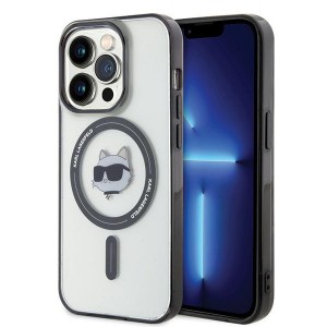 Karl Lagerfeld iPhone 15 Pro Hülle Case Choupette MagSafe Transparent
