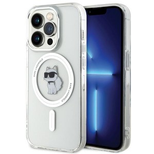 Karl Lagerfeld iPhone 15 Pro Hülle Case MagSafe Choupette Transparent