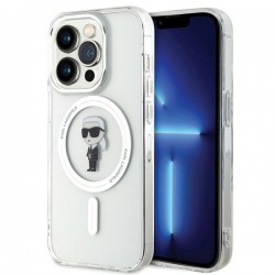 Karl Lagerfeld iPhone 15 Pro Case Cover MagSafe Ikonik Transparent