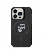 Karl Lagerfeld iPhone 15 Pro Case Magsafe Karl Choupette Glitter Black