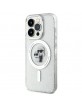 Karl Lagerfeld iPhone 15 Pro Case Magsafe Karl Choupette Glitter Transparent