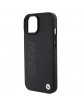 BMW iPhone 15 Plus Case Cover MagSafe Genuine Leather Signature Black