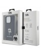 Karl Lagerfeld iPhone 15 Pro Hülle Case Saffiano Karl Metal Pin Crossbody Schwarz