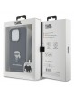 Karl Lagerfeld iPhone 15 Pro Case Saffiano Karl Metal Pin Crossbody Black