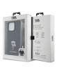 Karl Lagerfeld iPhone 15 Pro Max Case Saffiano Karl Metal Pin Crossbody Black