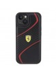 Ferrari iPhone 15 Case Twist Cover Metal Logo Black