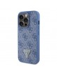 Guess iPhone 15 Pro Hülle Case Cover 4G Triangle Strass Diamond Blau