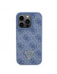 Guess iPhone 15 Pro Case Cover 4G Triangle Rhinestone Diamond Blue