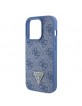 Guess iPhone 15 Pro Case Cover 4G Triangle Rhinestone Diamond Blue