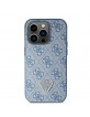 Guess iPhone 15 Pro Case Cover 4G Logo Strap Chain Blue