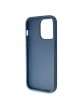 Guess iPhone 15 Pro Case Cover 4G Logo Strap Chain Blue