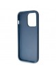 Guess iPhone 15 Pro Hülle Case Cover 4G Logo Strap Kette Blau