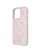 Guess iPhone 15 Pro Hülle Case Cover 4G Logo Strap Kette Rosa Pink