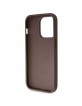 Guess iPhone 15 Pro Hülle Case Cover 4G Logo Strap Kette Braun