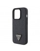 Guess iPhone 15 Pro Case Cover Croco Triangle Black