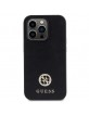 Guess iPhone 15 Pro Hülle Case Cover 4G Strass Diamond Logo Schwarz