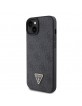 Guess iPhone 15 Plus Case Cover 4G Logo Strap Chain Black