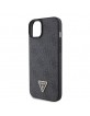 Guess iPhone 15 Plus Case Cover 4G Logo Strap Chain Black