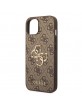 Guess iPhone 15 Case Cover Big Metal Logo 4G Brown