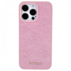Guess iPhone 15 Plus / 14 Plus Case Stamped 4G Pink