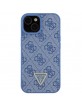 Guess iPhone 15 Case Cover 4G Triangle Rhinestone Diamond Blue