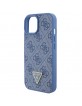 Guess iPhone 15 Hülle Case Cover 4G Triangle Strass Diamond Blau