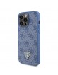 Guess iPhone 15 Pro Max Case Cover 4G Triangle Rhinestone Diamond Blue