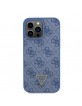 Guess iPhone 15 Pro Max Case Cover 4G Triangle Rhinestone Diamond Blue