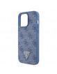 Guess iPhone 15 Pro Max Case Cover 4G Triangle Rhinestone Diamond Blue