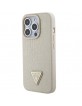 Guess iPhone 15 Pro Max Hülle Case Cover Croco Triangle Beige