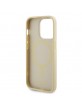 Guess iPhone 15 Pro Case Cover Saffiano MagSafe Gold