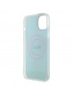 Guess iPhone 15 Plus Case Cover Iridescent MagSafe Turquoise