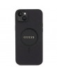 Guess iPhone 15 Plus Case Cover MagSafe Saffiano Black