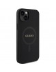 Guess iPhone 15 Plus Case Cover MagSafe Saffiano Black