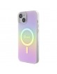 Guess iPhone 15 Case Cover Iridescent MagSafe Pink