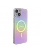 Guess iPhone 15 Case Cover Iridescent MagSafe Pink